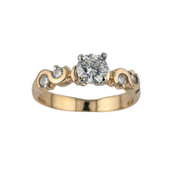 14KT YELLOW GOLD DIAMOND ENGAGEMENT RING