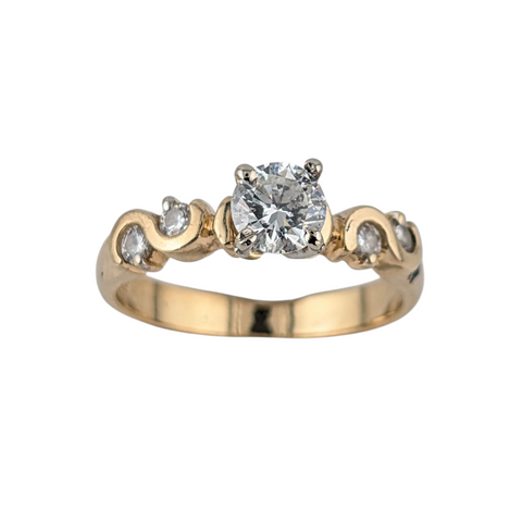 14KT YELLOW GOLD DIAMOND ENGAGEMENT RING