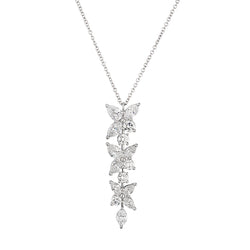 Tiffany & Co "Victoria Collection" Mixed Cluster Drop Pendant. 2.12ct TW. Platinum.