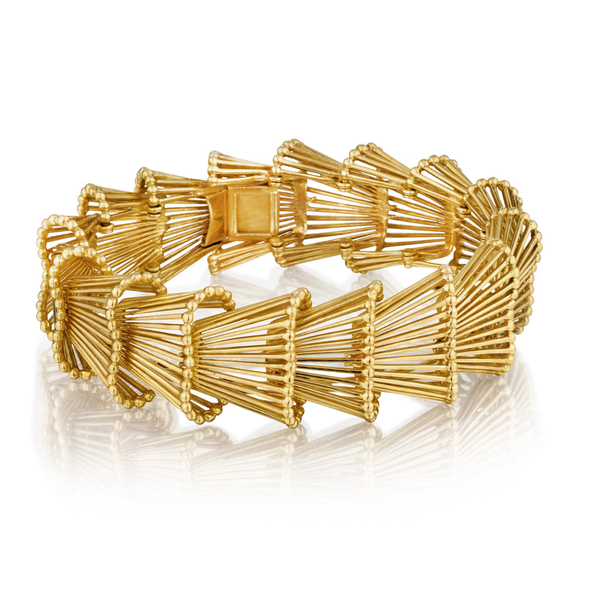 Vintage 14kt Yellow Gold Bracelet.  One of a Kind. Weight: 59 Grams