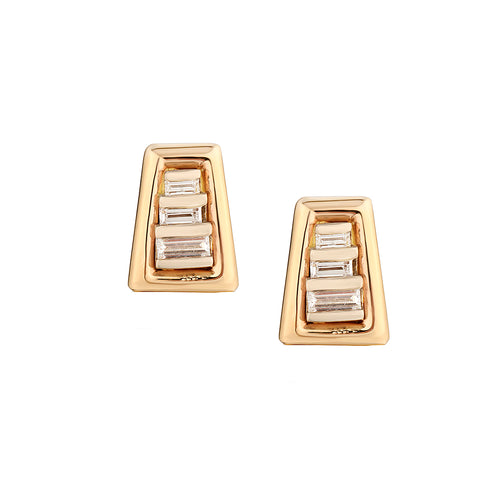 14kt Yellow Gold Diamond Stud Earrings. 6 x 0.40ct Tw