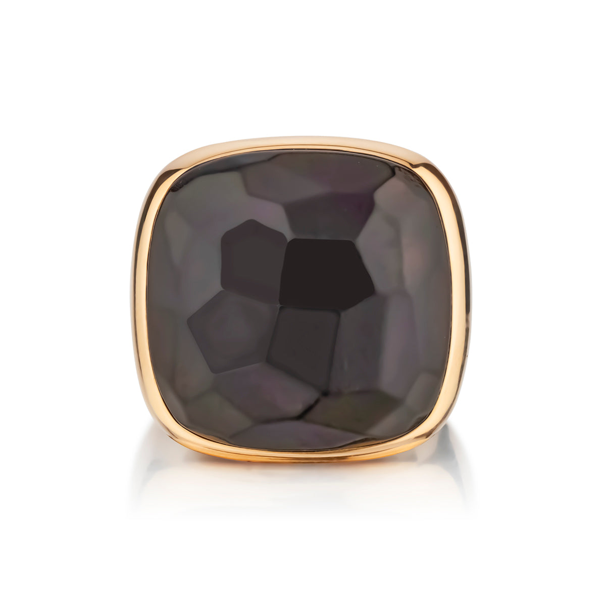 Pomellato 18kt Yellow Gold "Victoria" Black Jet Amulet Ring.