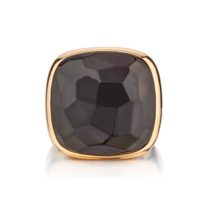 Pomellato 18kt Yellow Gold "Victoria" Black Jet Amulet Ring.