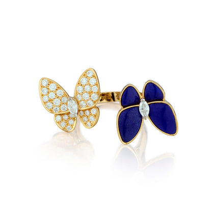 Van Cleef & Arpels 2 Butterfly Between The Finger Ring. Ref: VCARP3DN00