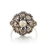 Victorian-era Vintage Rose Cut Diamond Cluster Ring. Circa 1890.