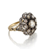Victorian-era Vintage Rose Cut Diamond Cluster Ring. Circa 1890.