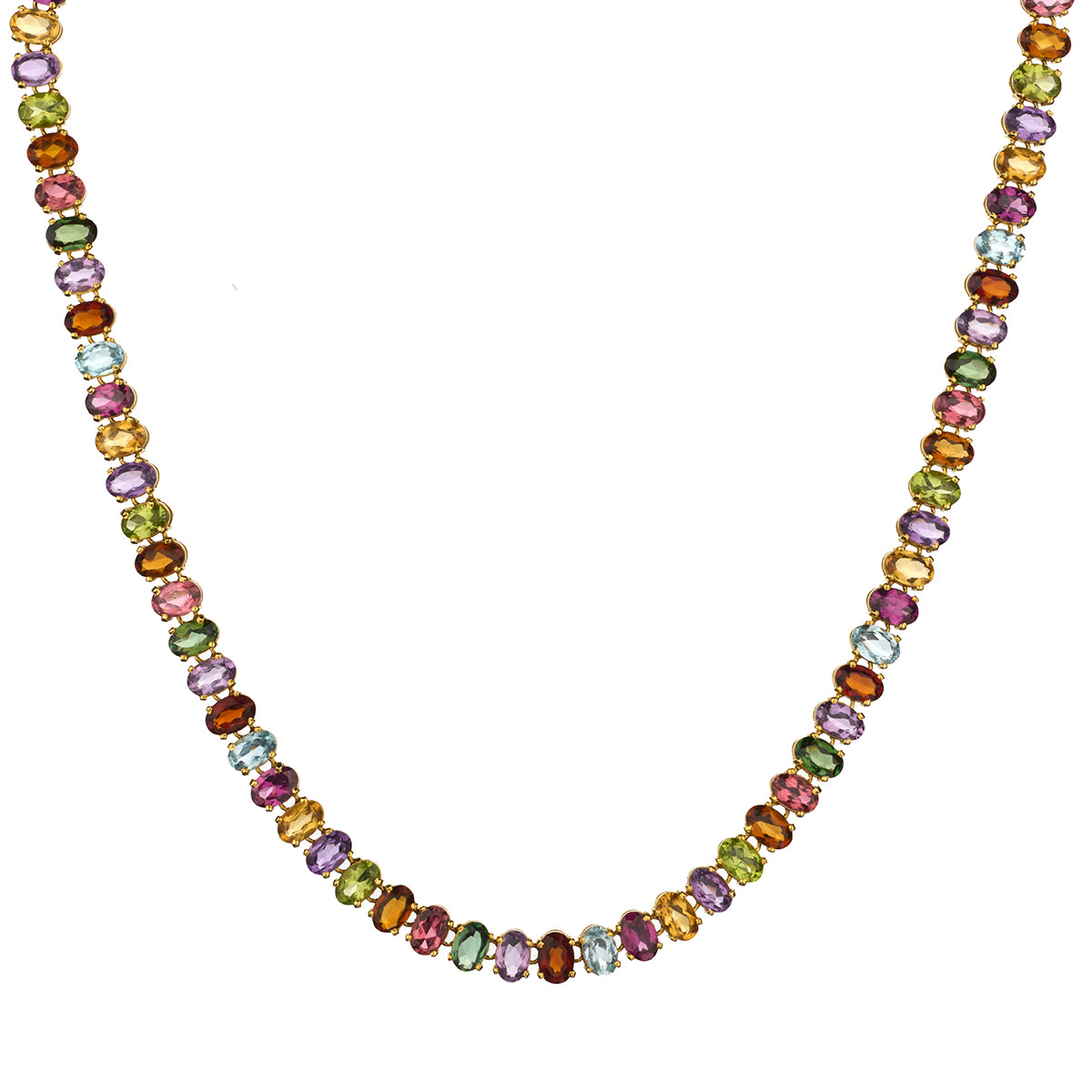 H.Stern Ladies Brazilian Gemstone Choker Necklace set in 18kt Yellow Gold