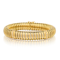 Cartier 18kt Yellow and White Gold Diamond Tubagos Bracelet.