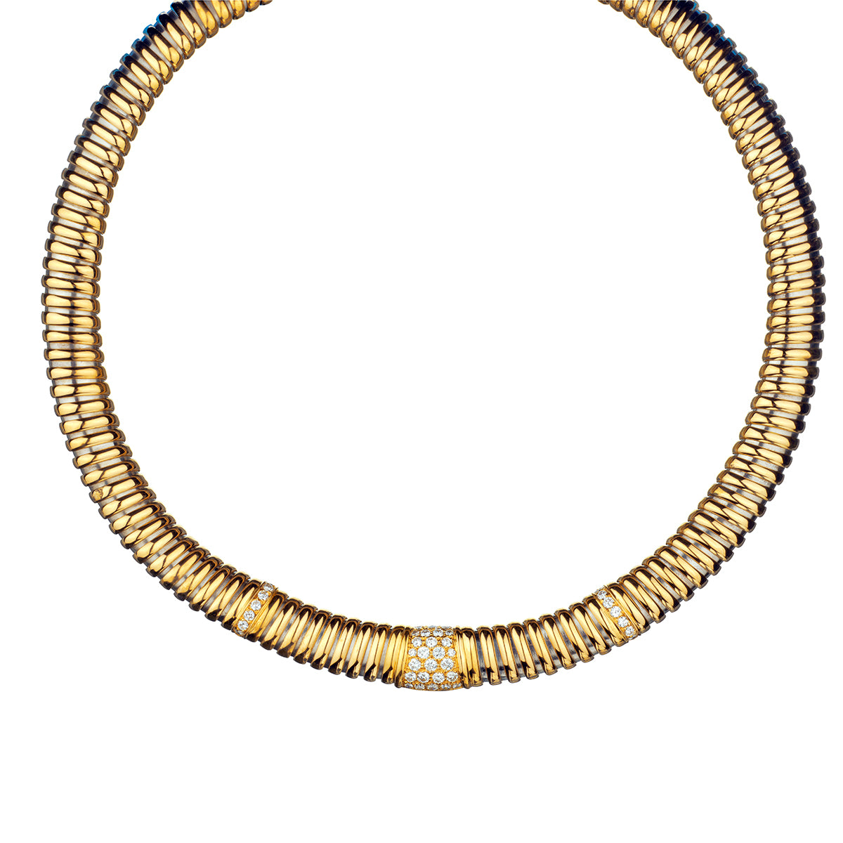 Cartier 18kt Two-Tone Tubagos Collar Flex Choker.