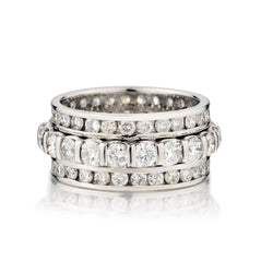 Ladies 14kt White Gold Diamond Eternity Band. 4.66ct Tw