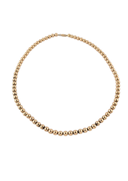 LADIES 14KT YELLOW GOLD BEAD STYLE NECKLACE