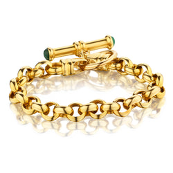 Ladies 14kt Yellow Gold Link Bracelet. Weight: 14 grams