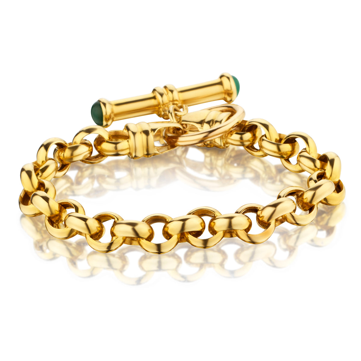 Ladies 14kt Yellow Gold Link Bracelet. Weight: 14 grams