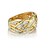 14kt Yellow Gold Baguette Cut Diamond Ring. 2.50ct Tw