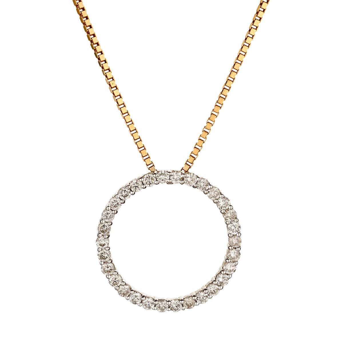 14kt Yellow Gold Large "Circle of Life" Diamond Pendant. 3.00ct Tw