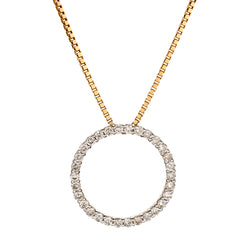 14kt Yellow Gold Large "Circle of Life" Diamond Pendant. 3.00ct Tw