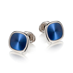 Patek Philippe Geneve Large "Ellipse" 18kt White Gold Cufflinks. Circa 1970