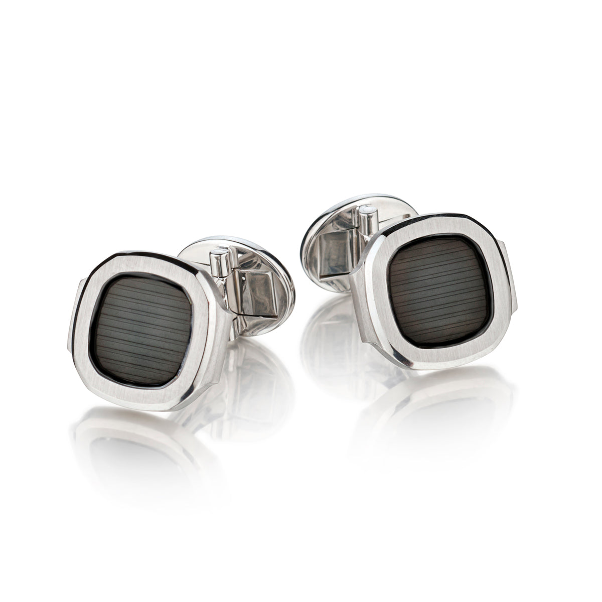 Patek Philippe 18kt White Gold "Nautilus" Cufflinks.