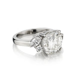 14kt White Gold Brilliant Cut Diamond Ring. 5.20 ct