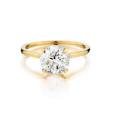 Ladies 18kt Yellow Gold Natural Diamond Solitaire Ring. 2.07ct - view 1