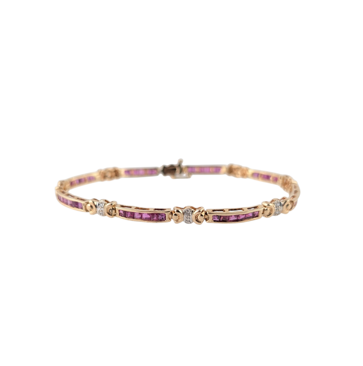 14KT YELLOW GOLD RUBY AND DIAMOND BRACELET – Van Rijk