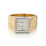 Mens 14kt Yellow Gold Diamond Ring. 0.90ct Tw - view 1