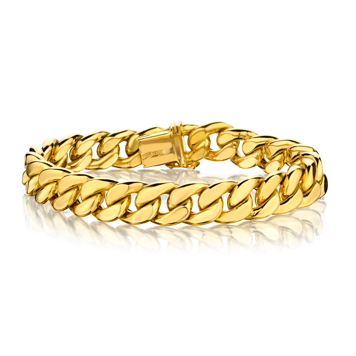 Mens / Unisex 18kt Yellow Gold Link Bracelet. Weight: 25.3 grams