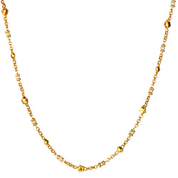 Ladies 18kt Yellow Gold and Pearl Necklace. Weight: 10.93 grams