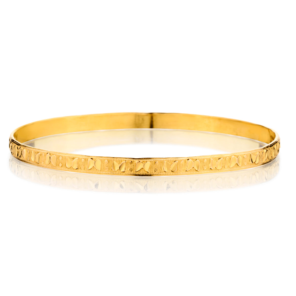 Unisex 22kt Yellow Gold Bangle. 4mm. Weight: 14 Grams