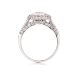 Ladies 18kt White Gold Natural Diamond Halo Ring. 1.00ct Tw - view 2