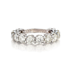 14kt White Gold Natural Diamond Eternity Band. 12 x 5.00ct Tw