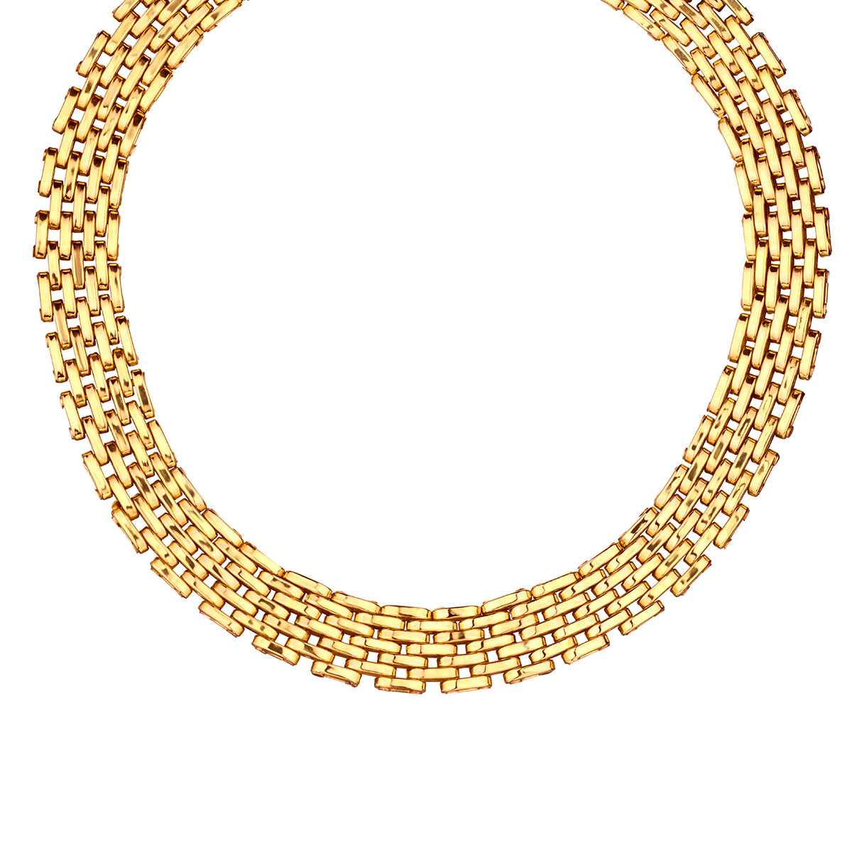 Ladies 14kt Yellow Gold Choker. Millor Italy. Weight: 72 Grams