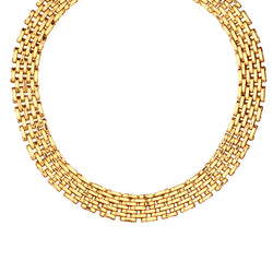 Ladies 14kt Yellow Gold Choker. Millor Italy. Weight: 72 Grams
