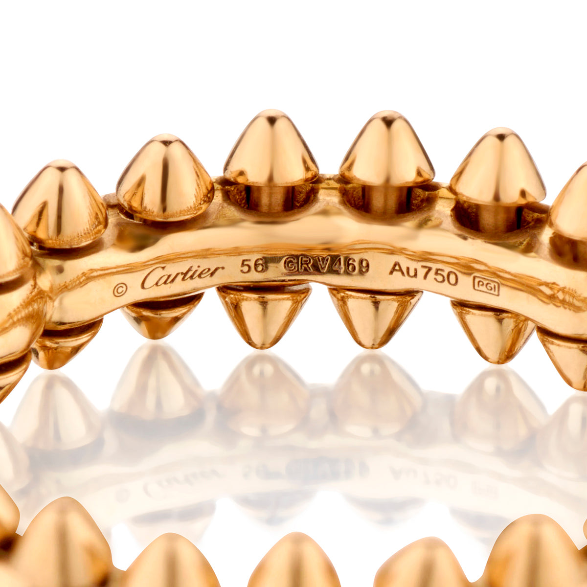 Cartier de Clash Small 18kt Pink Gold Ring. Size: 56 (7-3/4)US