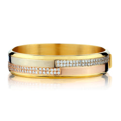 Chimento 18kt Tri-Colour Gold Diamond Bangle. 3.00ct Tw