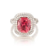 Ladies 18kt White Gold Cocktail Diamond Ring - view 2