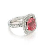 Ladies 18kt White Gold Cocktail Diamond Ring - view 1