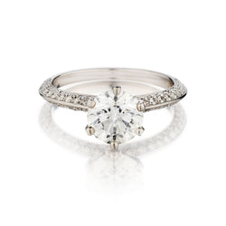Tiffany & Co Diamond Solitaire Ring. 1.38 Brilliant Cut