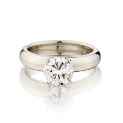 Platinum Diamond Solitaire Ring. 1.50 ct