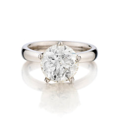 14kt White Gold Brilliant Cut Diamond Solitaire Ring. 3.36ct. SPECIAL!!