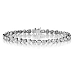 14kt White Gold Diamond "Tennis Bracelet".  39 x 3.90ct Tw