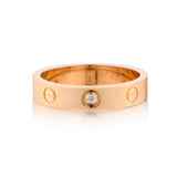Cartier" LOVE "Ring in 18kt Rose Gold with One Diamond. Size: 54 (US 7) - view 1