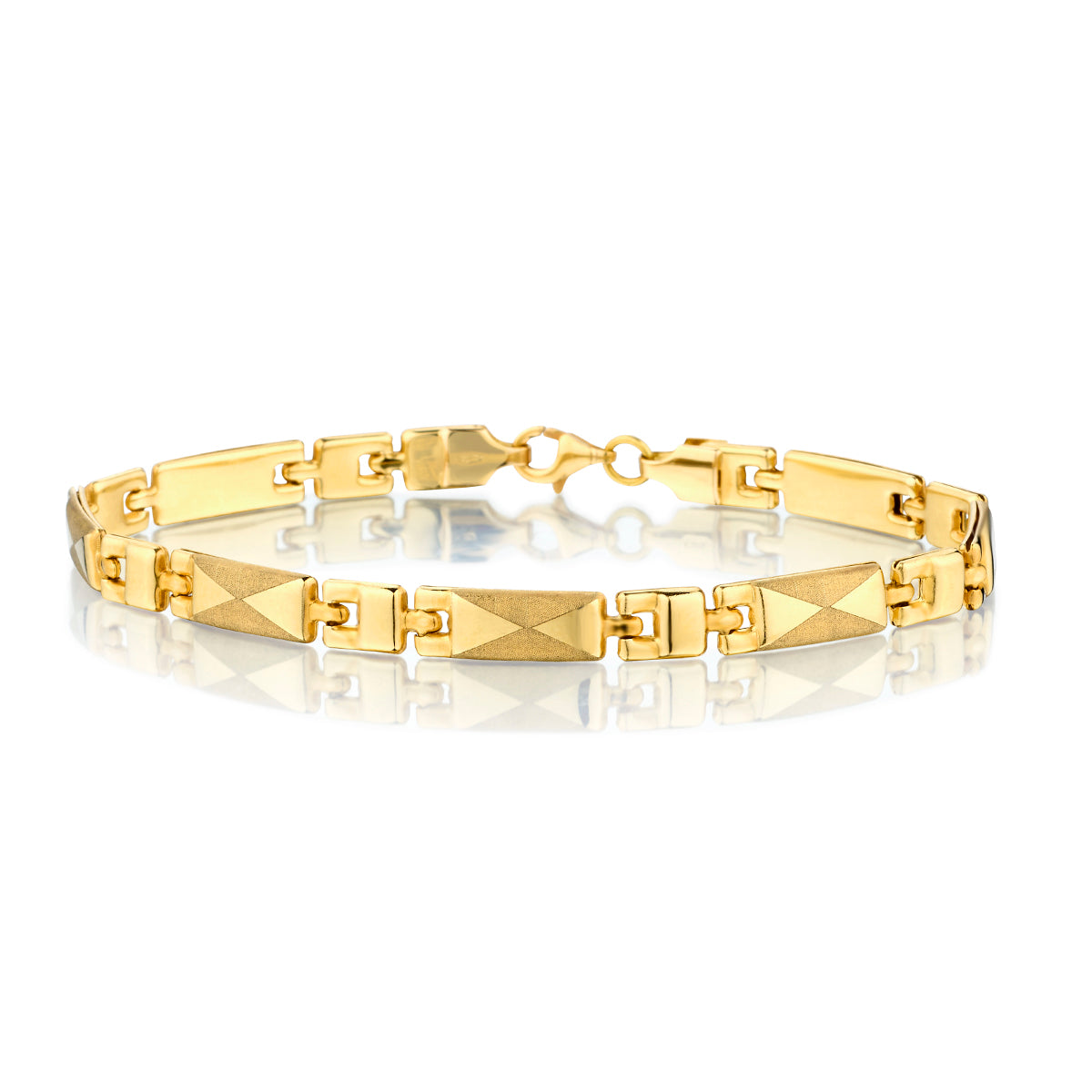 Unisex 18kt Yellow Gold Bracelet. Weight: 7.33 grams
