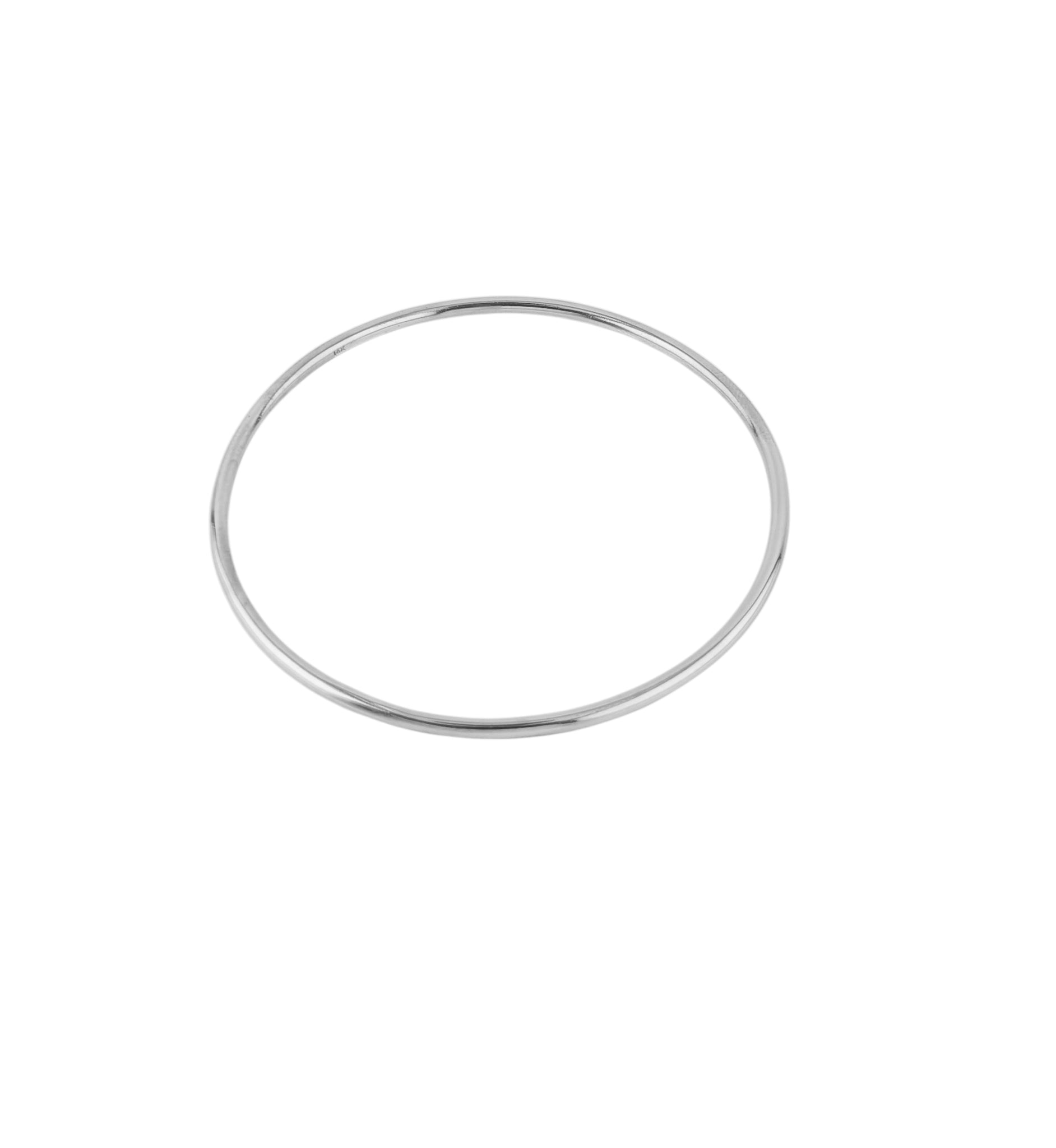 14KT WHITE GOLD WHITE GOLD CLASSIC STYLE BANGLE.