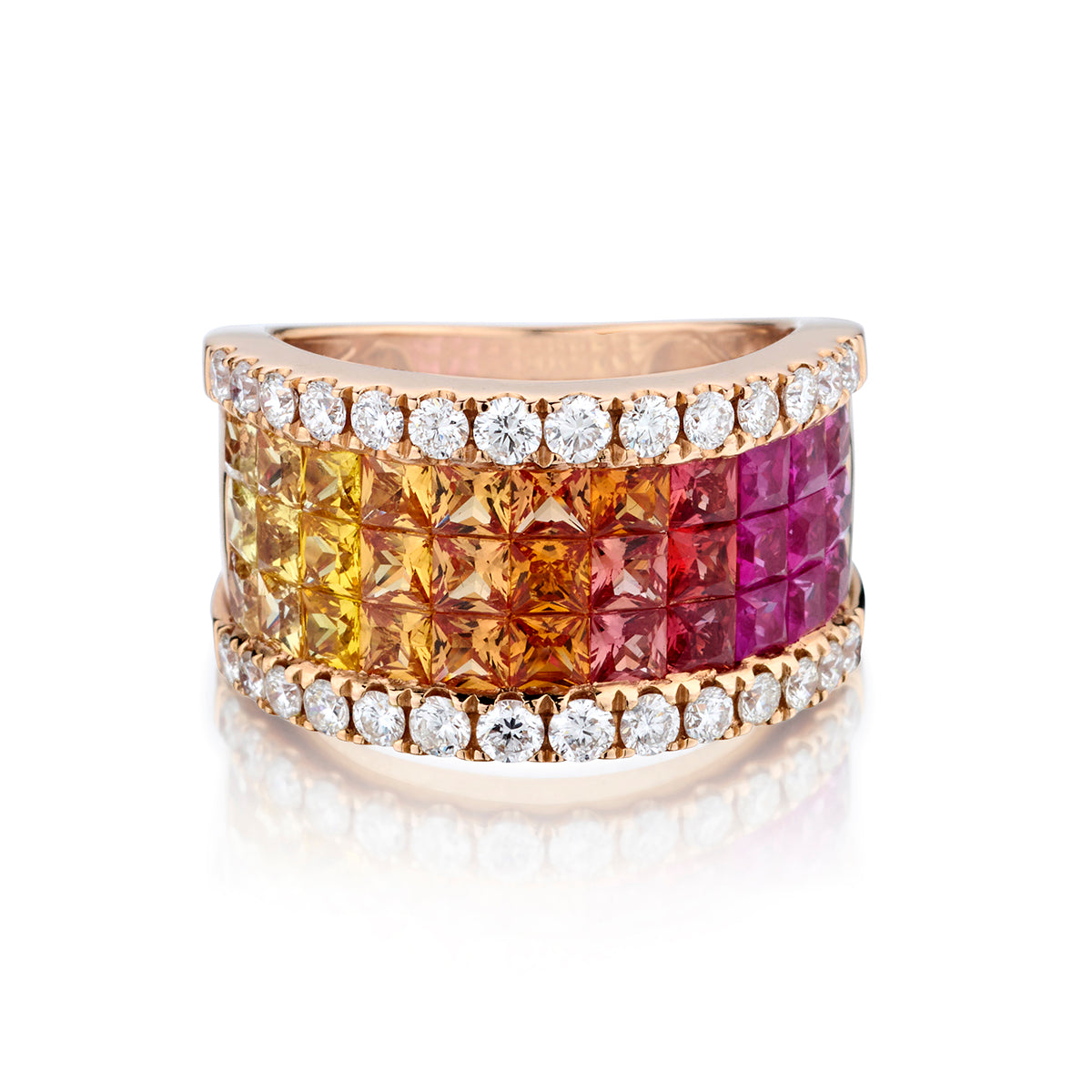 18kt Pink Gold "Tutti Fruiti "Coloured Stone Ring