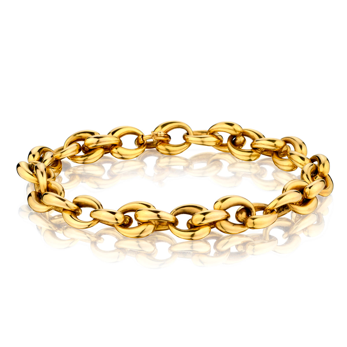 18kt Yellow Gold Open Link Bracelet. Weight: 15.8 grams