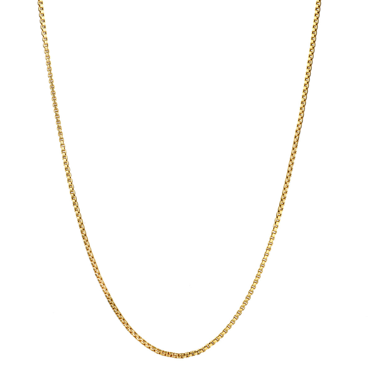 18kt Yellow Gold Box Chain. 25" (L) 15.68 Grams