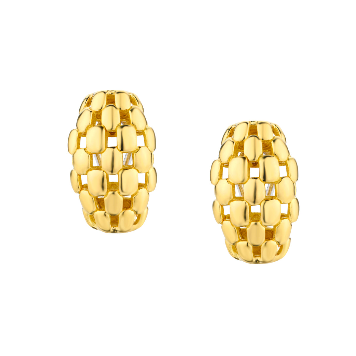 18kt Yellow Gold Earrings. Weight: 12.60 Grams