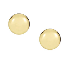 18KT YELLOW GOLD DOME SHAPE VINTAGE STYLE EARRINGS.