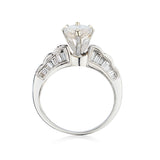 Platinum Diamond Ring. 2.88ct Marquise Cut Diamond - view 3